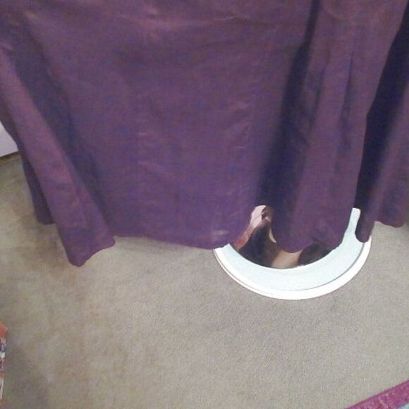 Vtg Ann Taylor Linen Maxi Skirt Size M Pleated Full Pull On Flare Whimsigoth Y2K - Picture 11 of 12